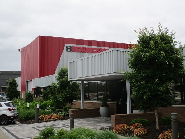 Exterior view of Hendrickson International corporate entrance