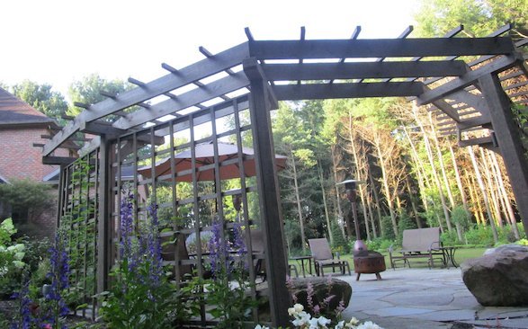 Stunning pergola to compliment the beautiful outdoor entertainment space