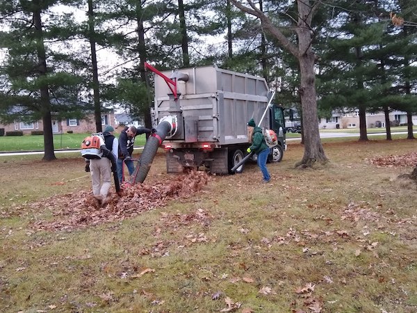 Annual Fall Leaf Landscape Clean Up At, Landscape Clean Up Crew